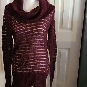 ANA sheer cowl neck sweater. Brand new!